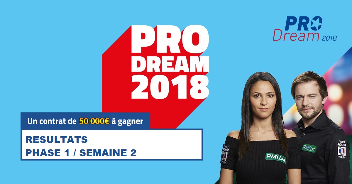 Pro Dream : les qualifiés de la 2e semaine